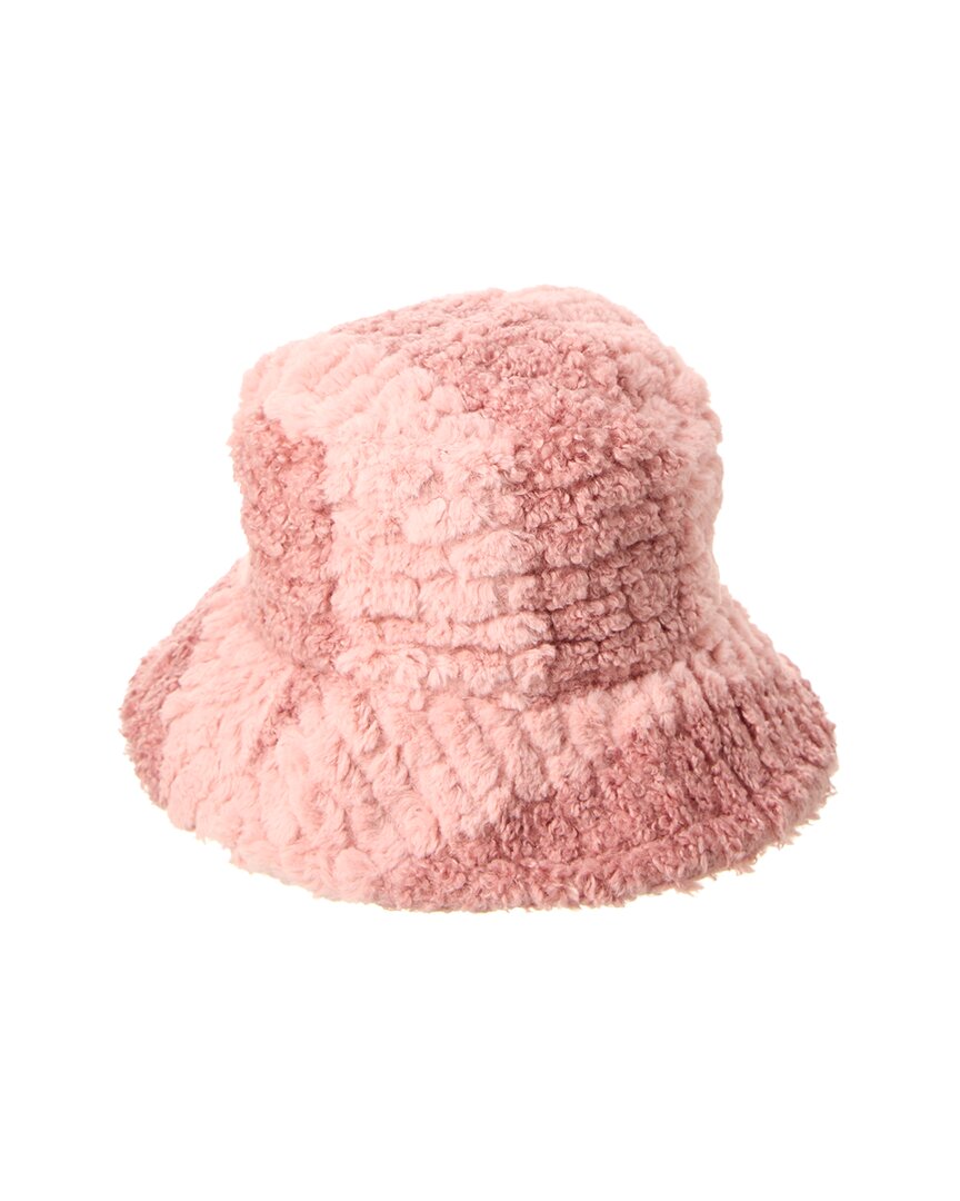 Surell Accessories Textured Bucket Hat In Pink