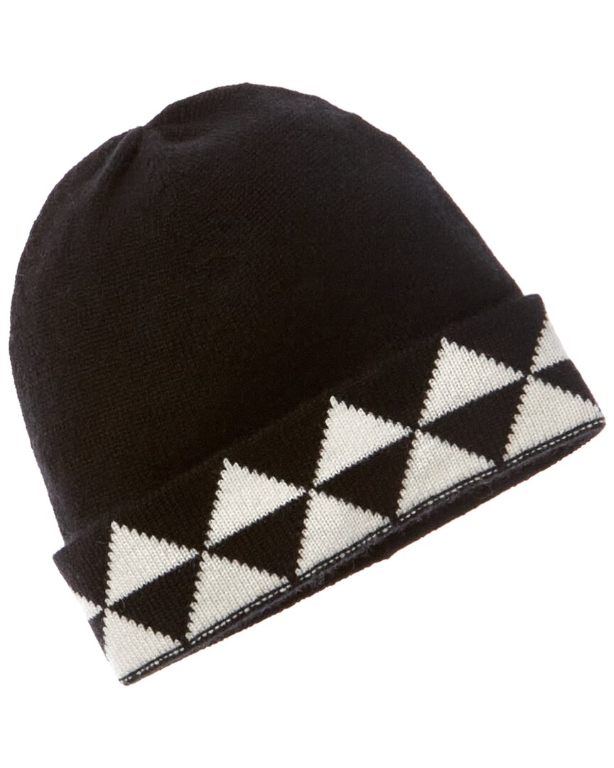 PHENIX PHENIX TRIANGLE JACQUARD CUFFED CASHMERE HAT 