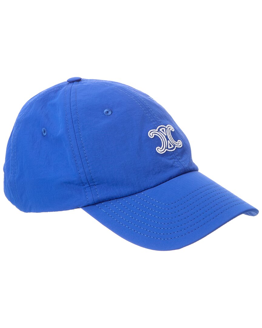 Celine Logo Baseball Cap In Blue