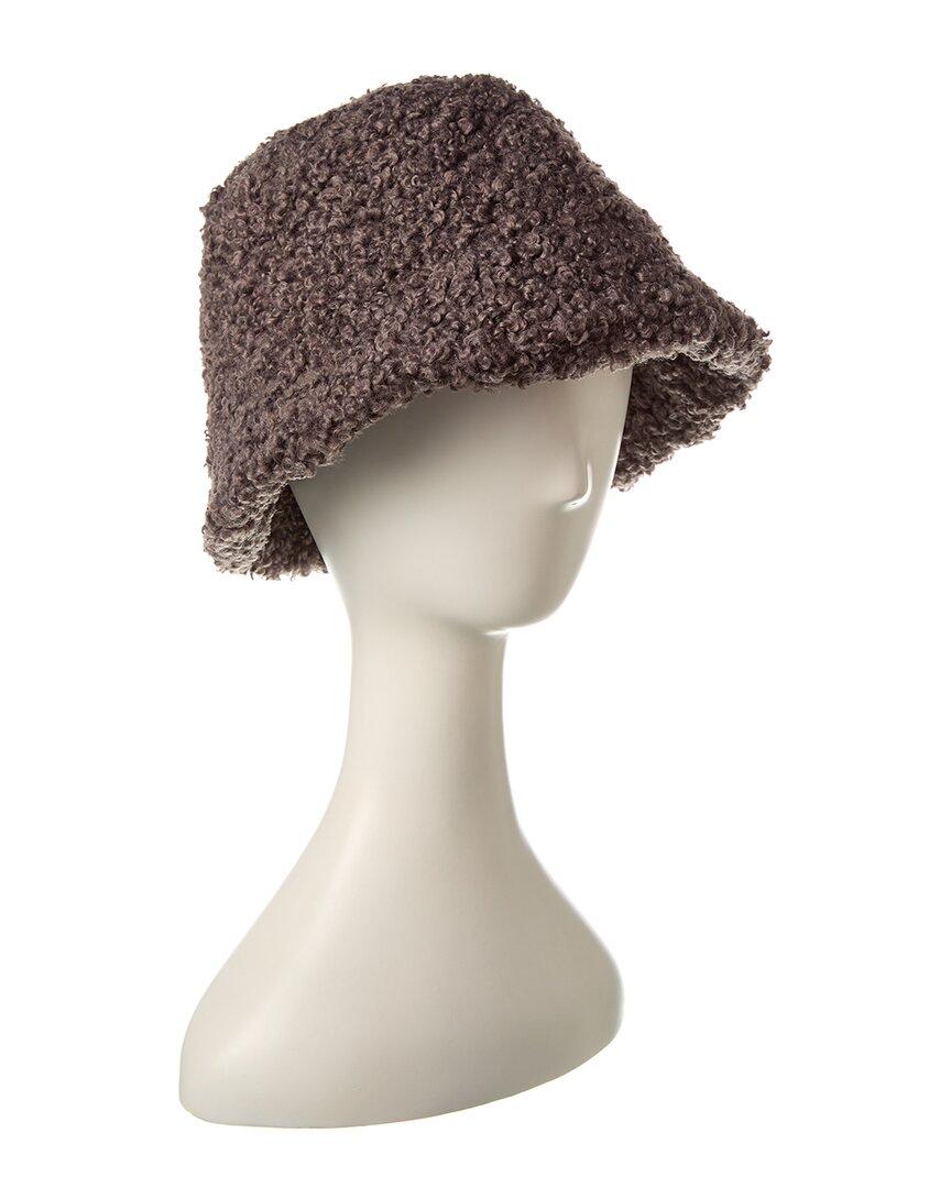 Adrienne Landau Sherpa Bucket Hat In Grey