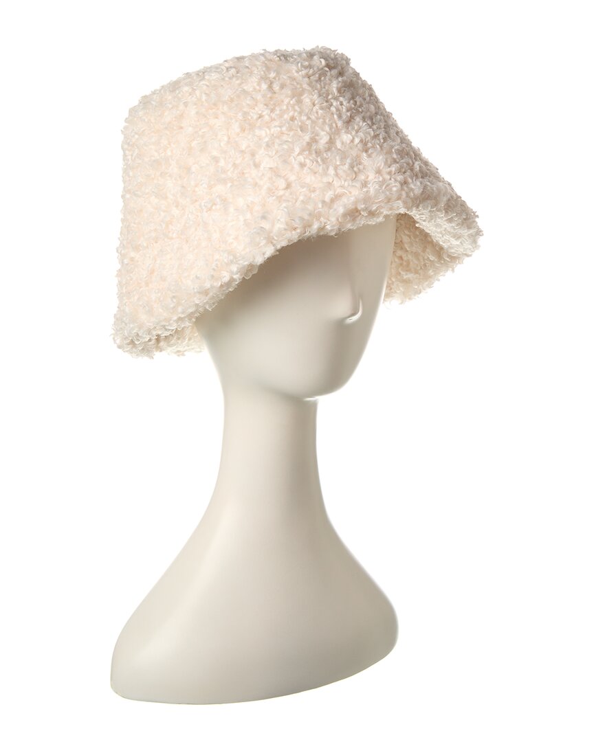 Adrienne Landau Sherpa Bucket Hat In White
