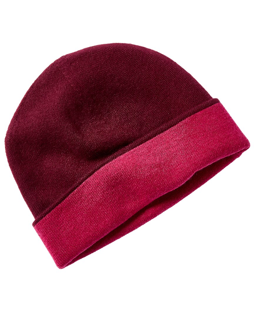 Forte Cashmere Reversible Jersey Cashmere Skull Cap In Red
