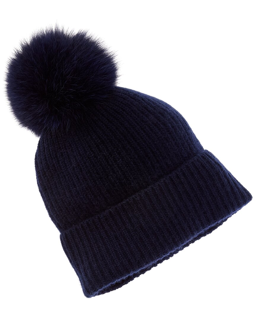 Sofia Cashmere Sofiacashmere Rib Cashmere Hat In Black