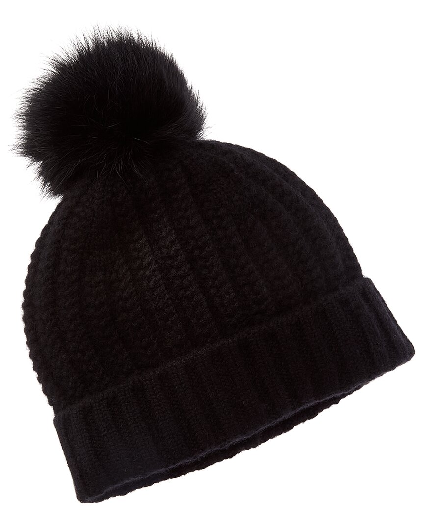 Sofia Cashmere Sofiacashmere Textured Cable Cashmere Hat In Brown