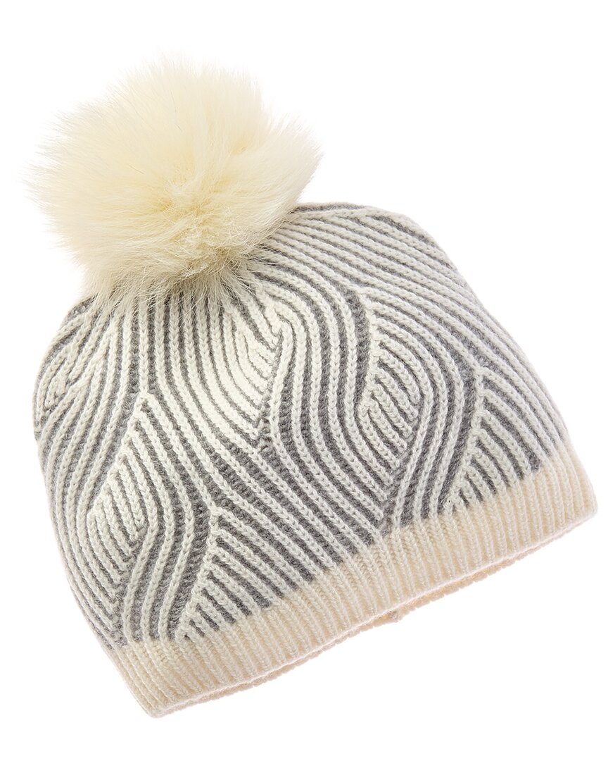 Sofia Cashmere Sofiacashmere Traveling Rib Cashmere Hat In Multi