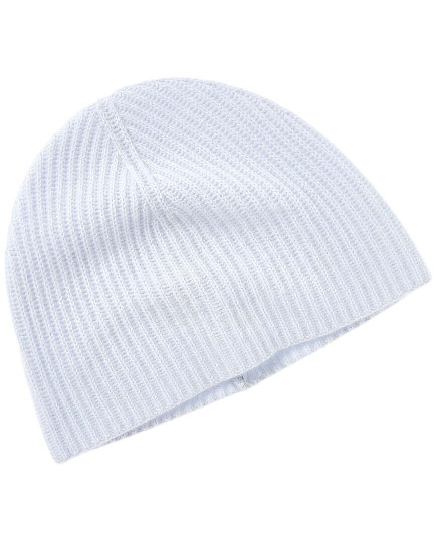 Phenix Rib Knit Cashmere Beanie In Blue