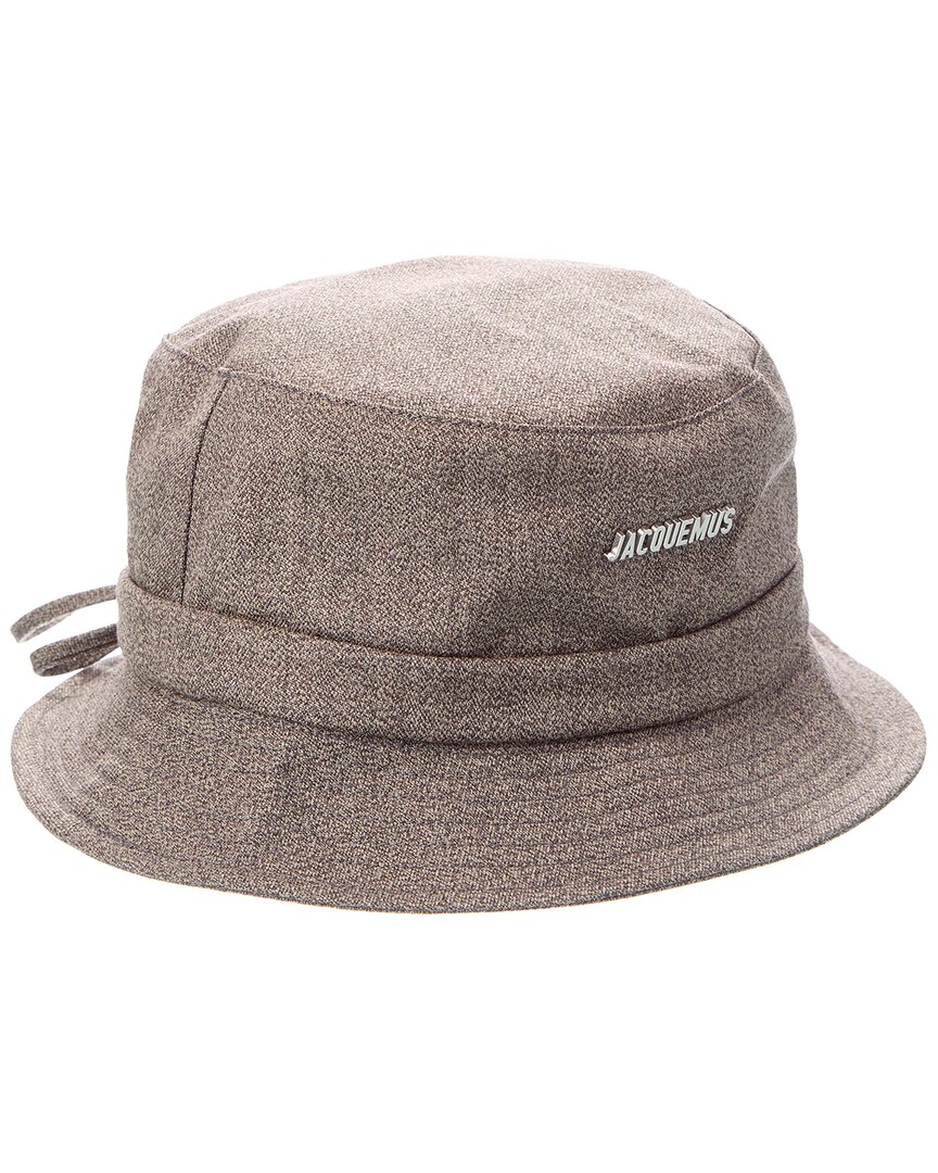Jacquemus Wool Bucket Hat In Grey