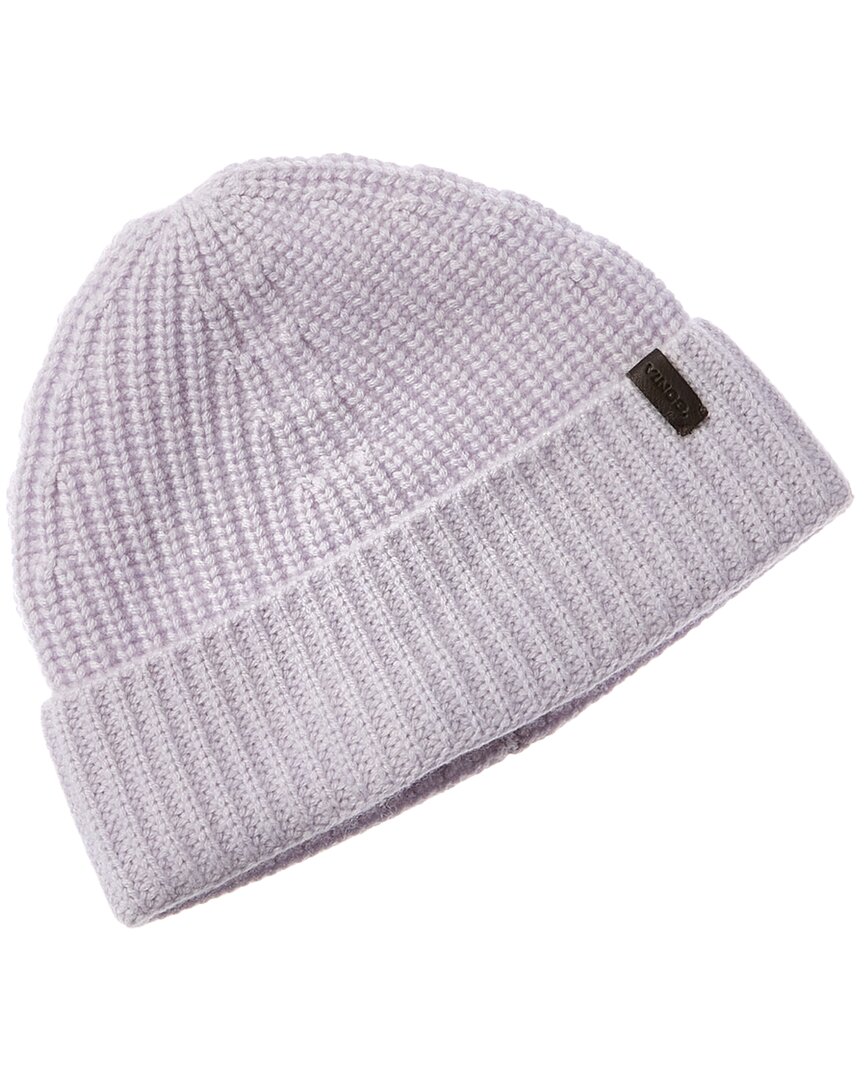 Vince Shaker Stitch Knit Wool & Cashmere-blend Hat In Purple