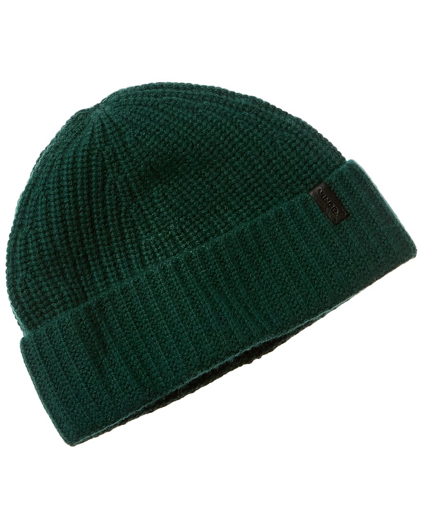 Vince Shaker Stitch Knit Wool & Cashmere-blend Hat In Green
