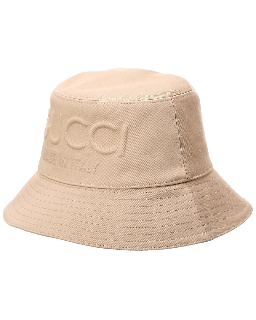 Gucci Embossed Bucket Hat In Neutral