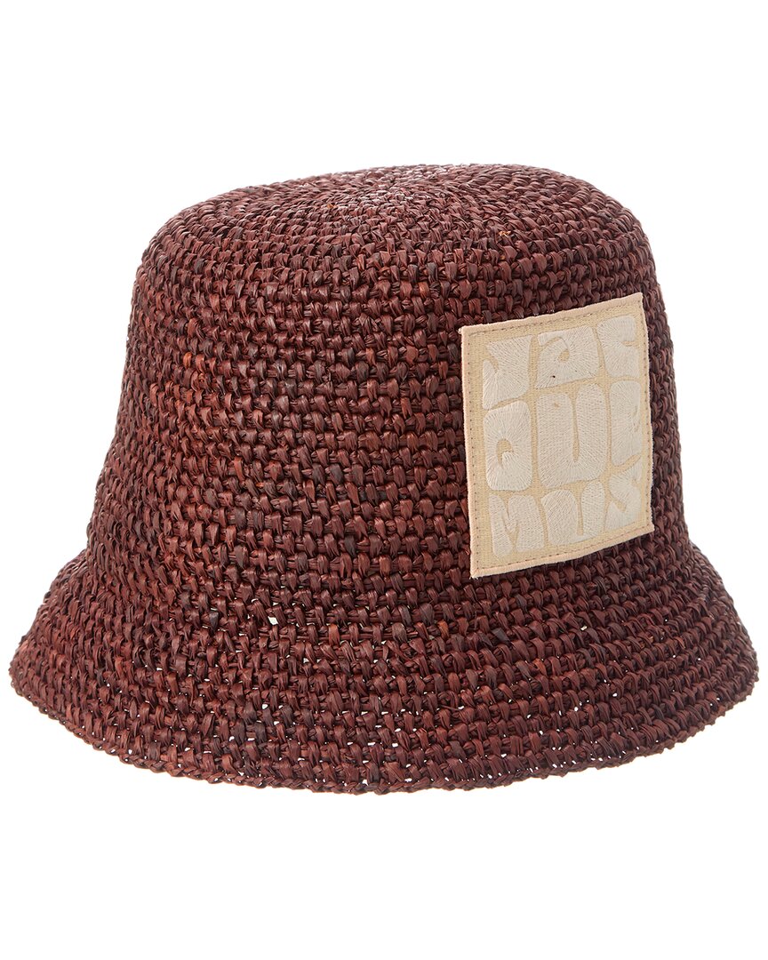 Jacquemus Le Bob Ficiu Raffia Hat In Brown