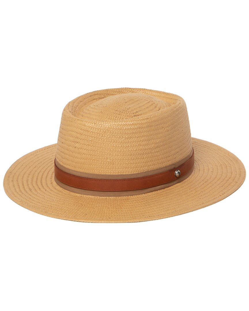 Frye Paper Straw Boater Hat In Brown