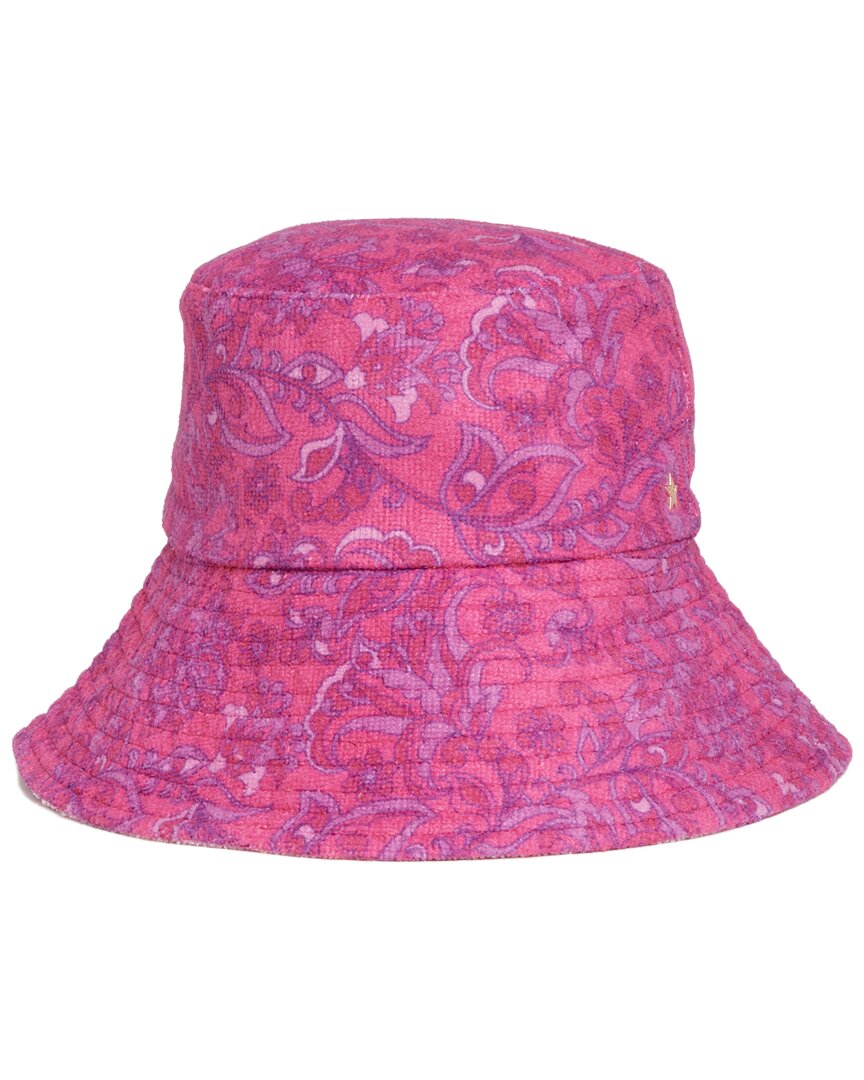 Jocelyn Printed Terry Reversible Hat In Pink