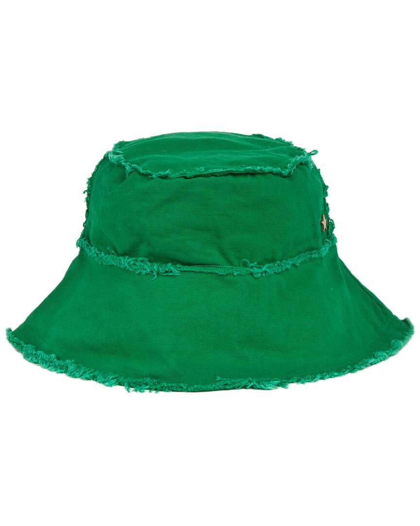Jocelyn Frayed Bucket Hat In Green