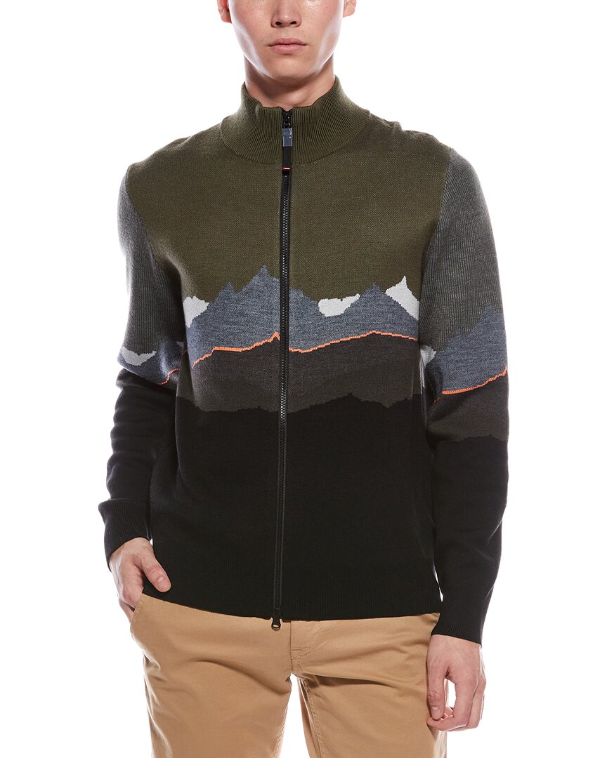 Bogner Helmut Zip Wool-blend Cardigan In Multi