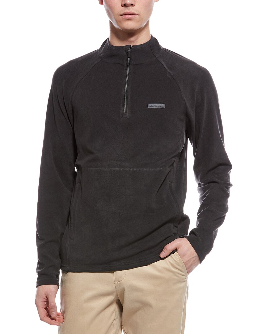 Ben Sherman Microfleece 1/4-zip In Grey
