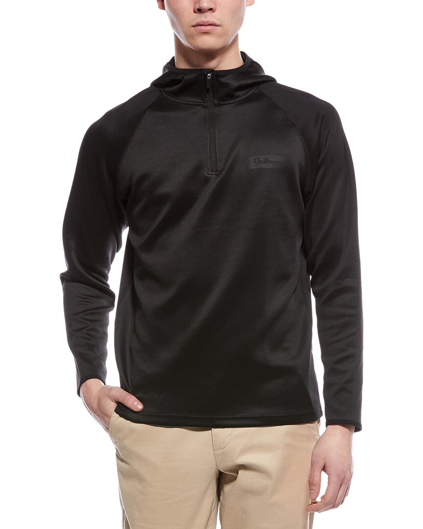 Ben Sherman 1/4-zip Scuba Hoodie In Black
