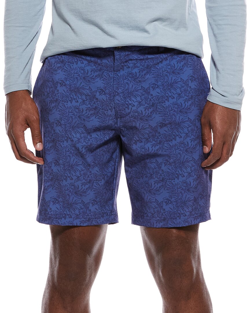 Tailorbyrd Printed Performance Short In Blue