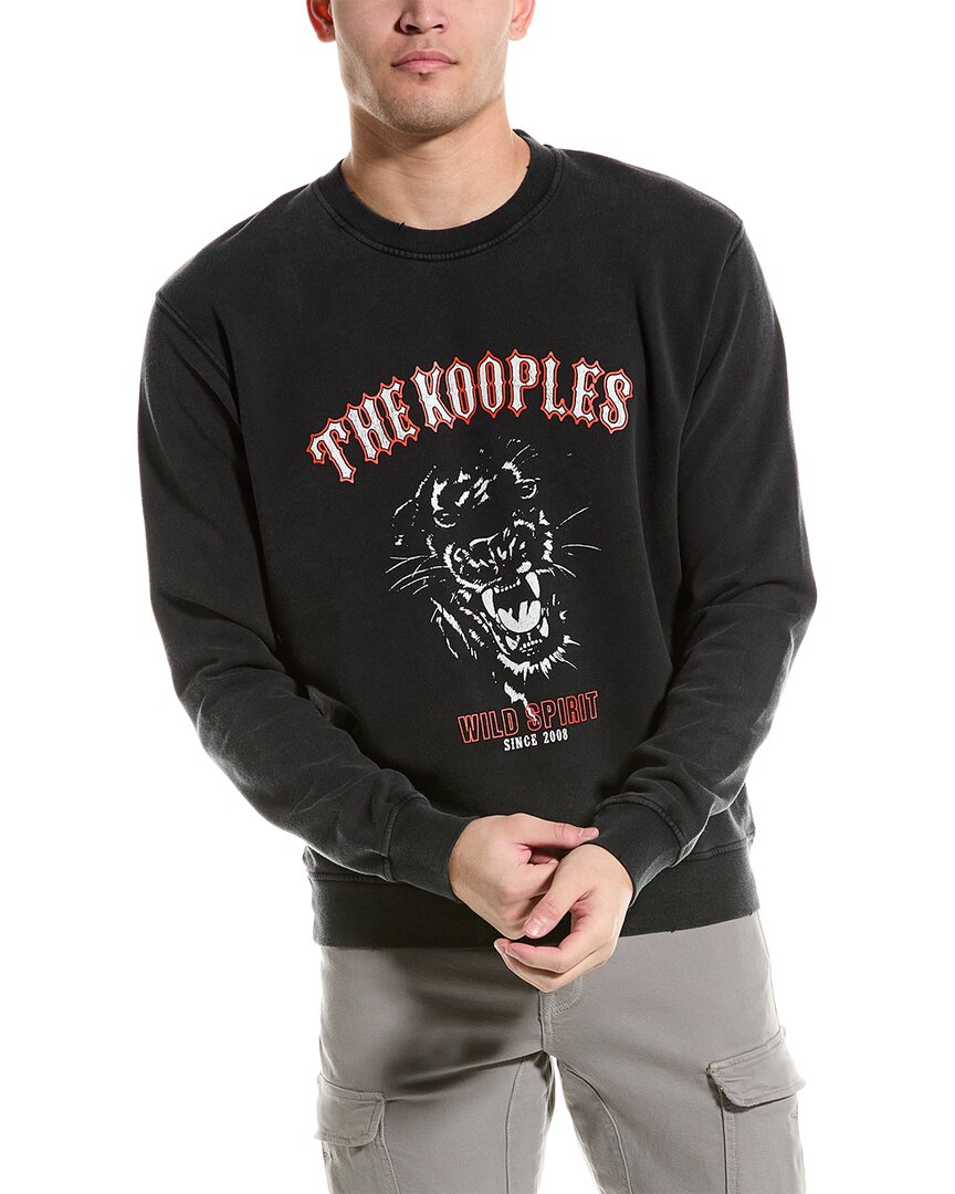 The Kooples Graphic Crewneck Sweatshirt In Black