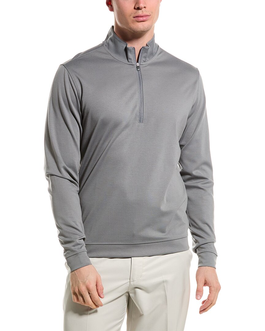 Shop Adidas Golf Elevated 1/4-zip Pullover In Grey