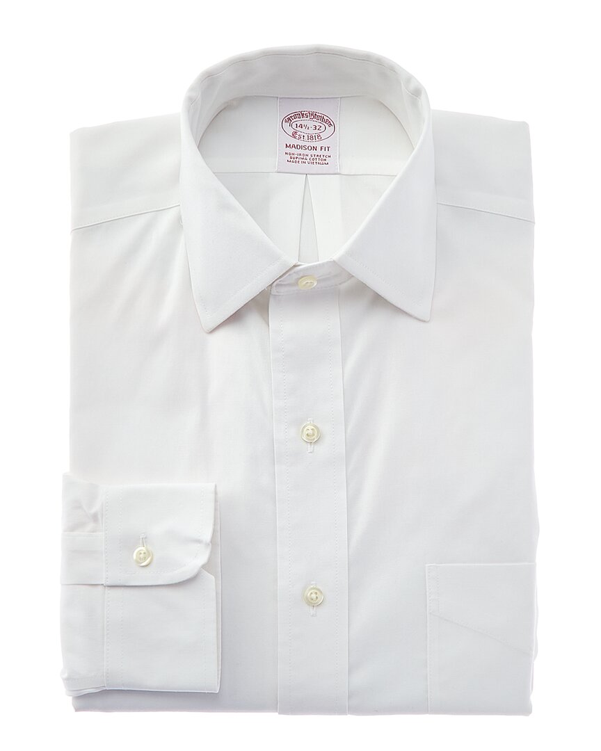 Shop Brooks Brothers Madison Fit Dress Shirt In White
