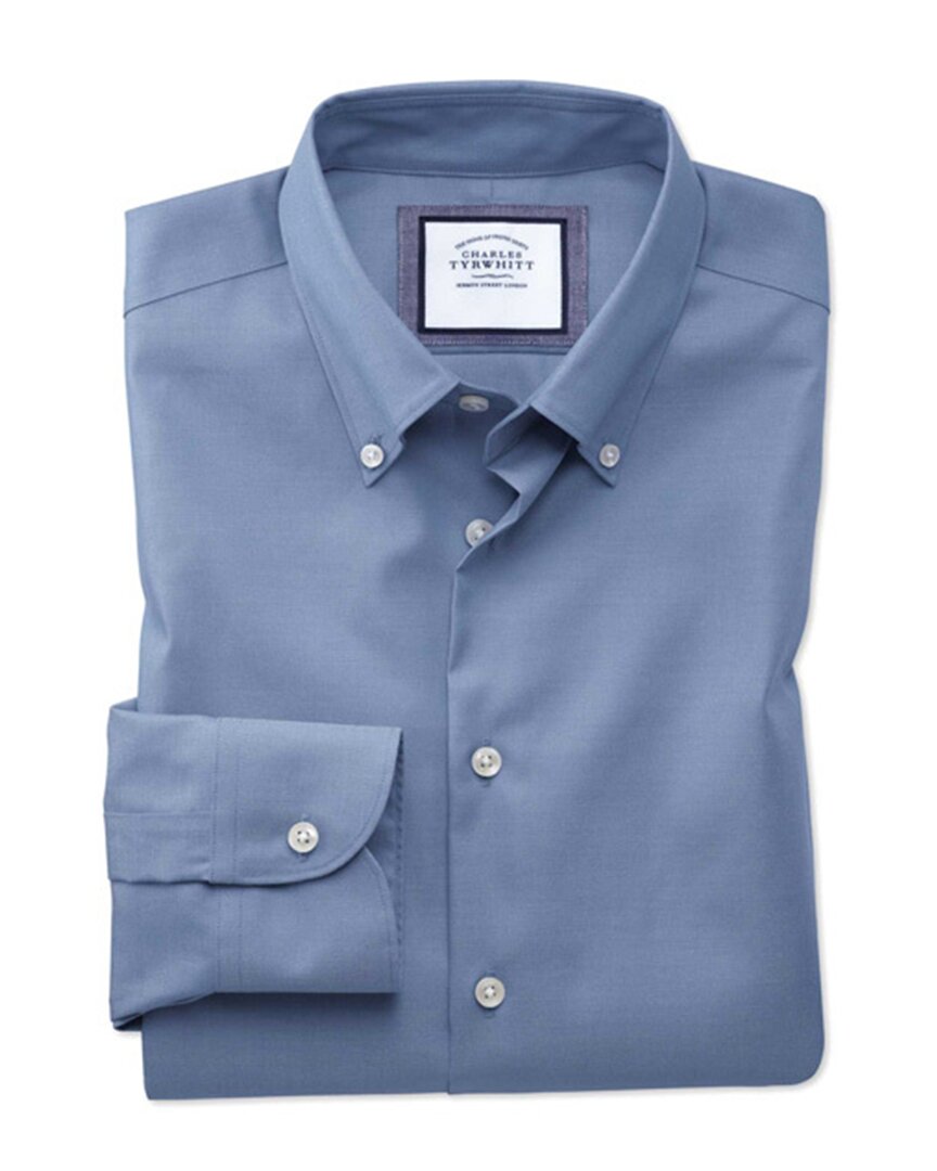 Shop Charles Tyrwhitt Non-iron Button Down Slim Fit Shirt
