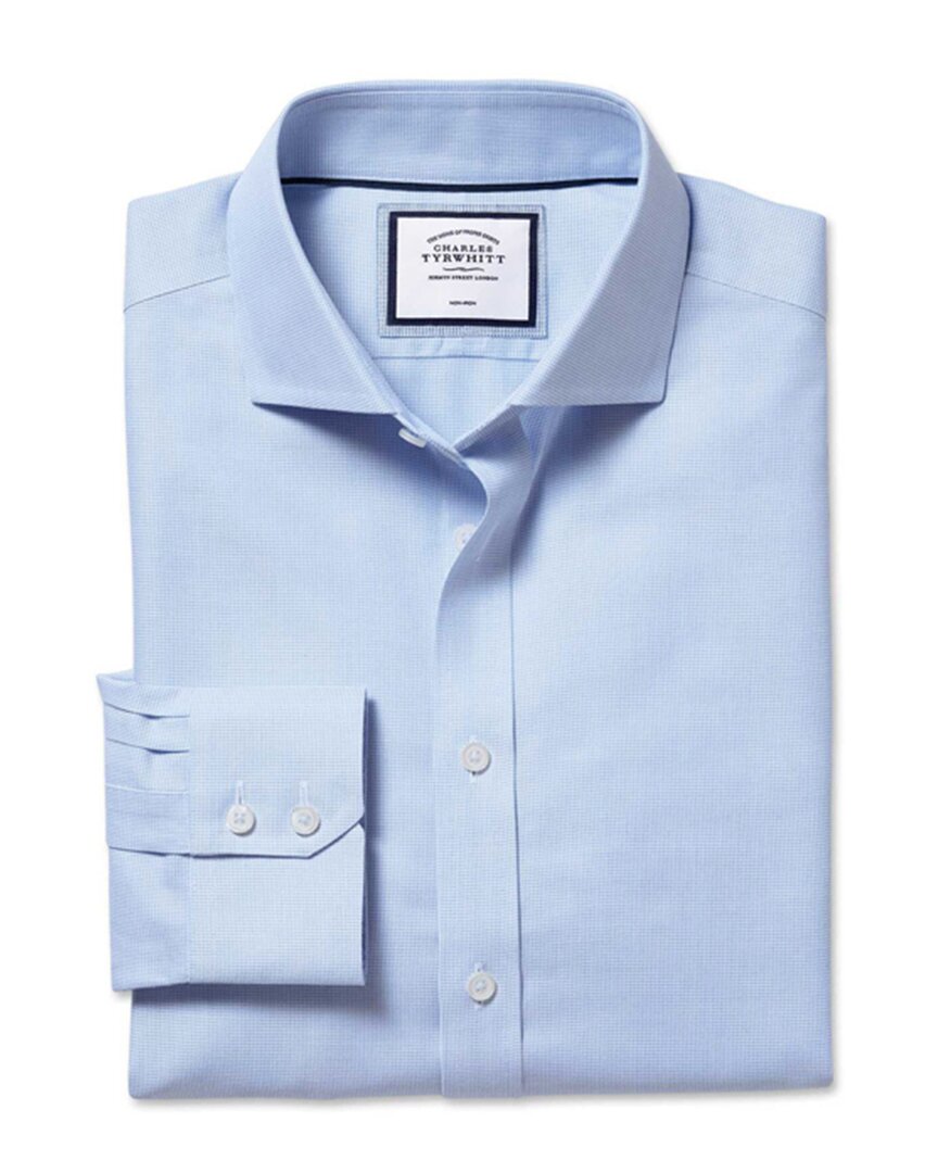 Shop Charles Tyrwhitt Non-iron Ludgate Weave Cutaway Classic Fit Shirt