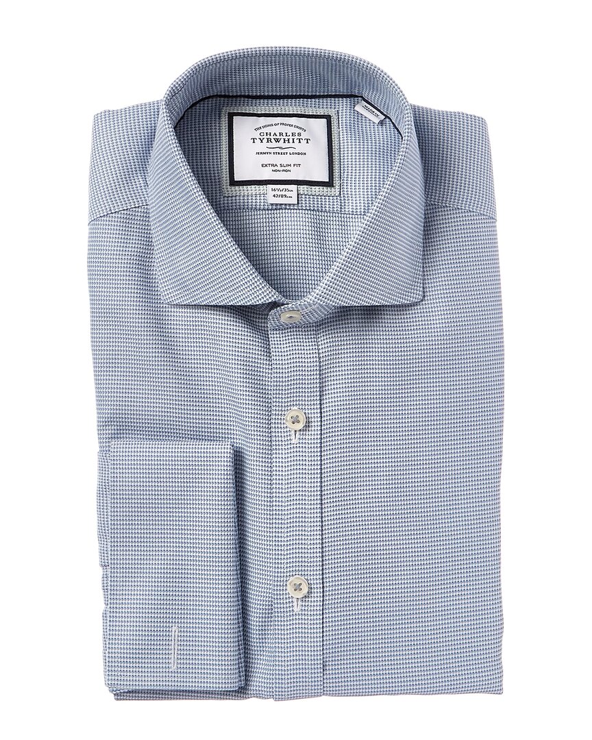 Shop Charles Tyrwhitt Non-iron Cambridge Weave Cutaway Extra Slim Fit Shirt