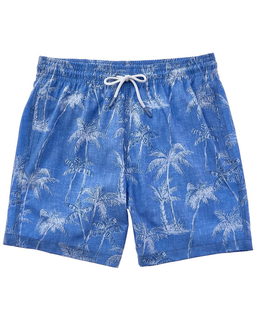 Trunk S Surf & Swim Co. Chambray Sketch Palms Sano Swim Short