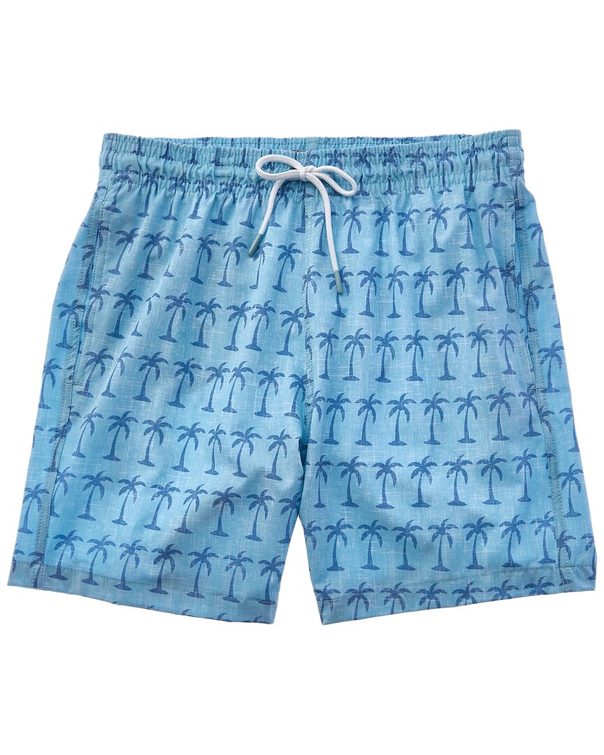 Trunk S Surf & Swim Co. Chambray Palm Leaf Sano Swim Short