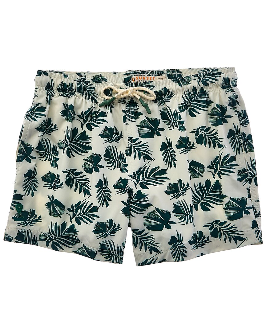 Sunset And Vine Microfiber Woven Printed Swim Trunk