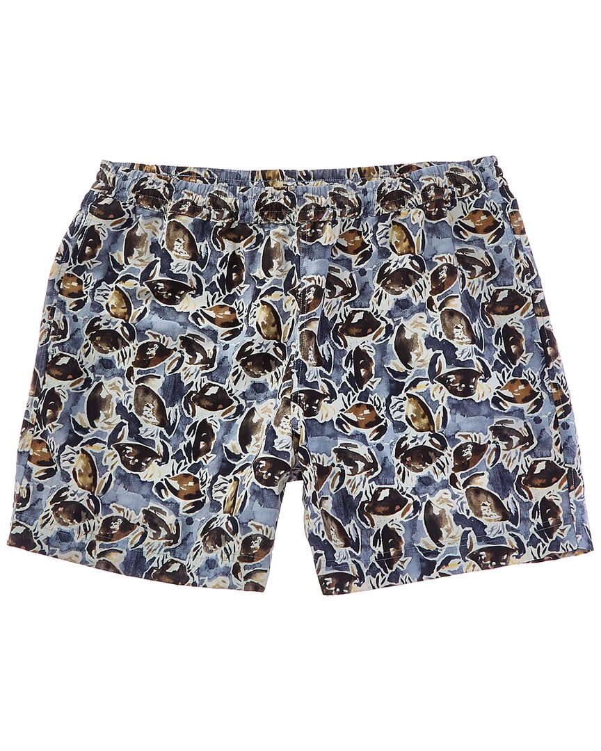 Billy Reid Crab Swim Trunk In Blue