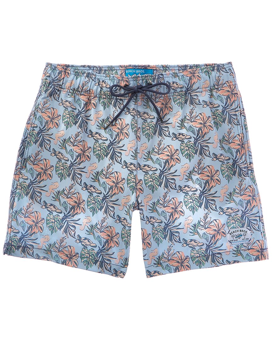 BEACH BROS BEACH BROS FLORAL SEA TURTLE SWIM TRUNK 