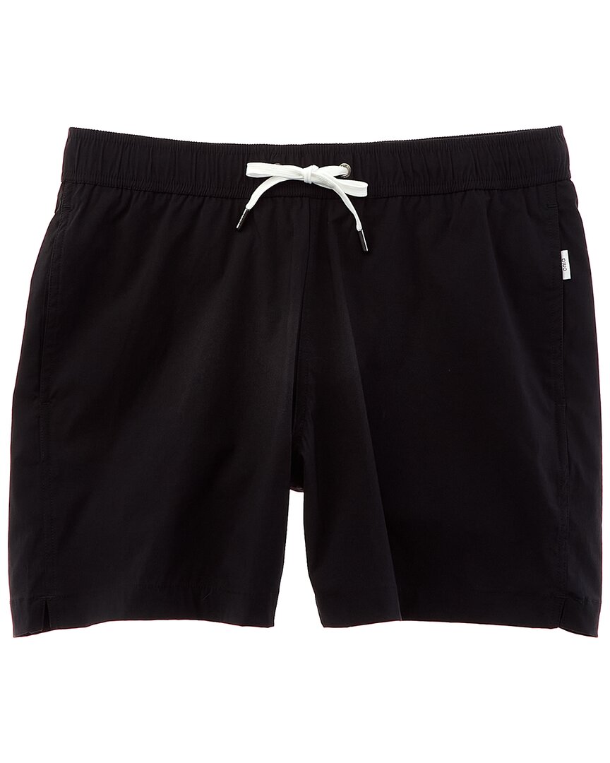 Onia Charles 5 Nylon Blend Solid Regular Fit Swim Trunks In Black