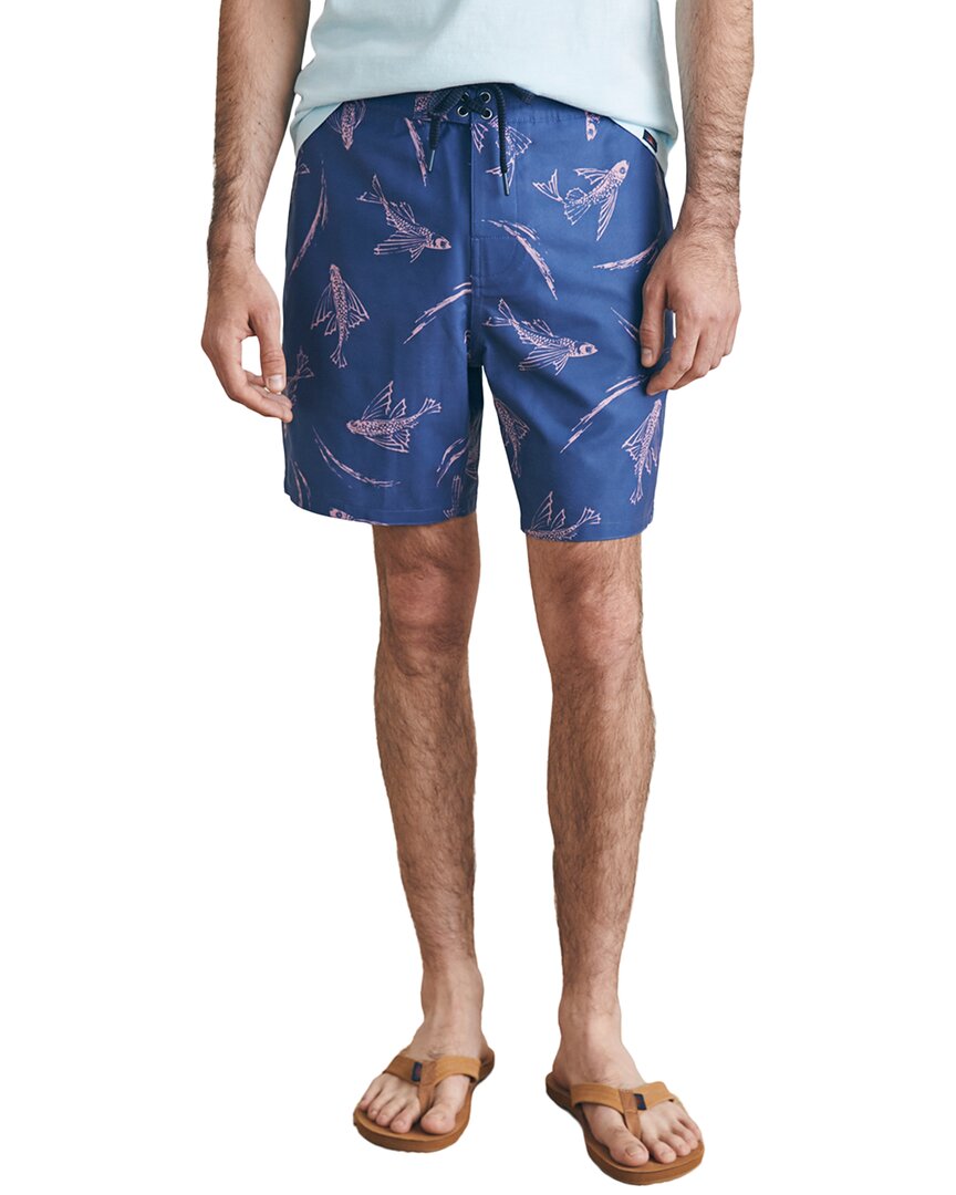 Faherty Sunwashed Board Shorts In Blue