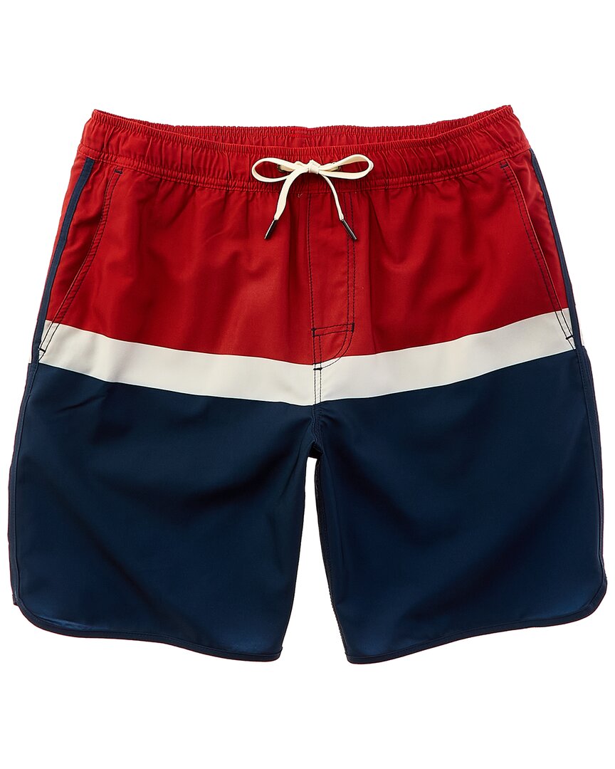 Fair Harbor The Anchor Trunk In Red Colorblock In Red