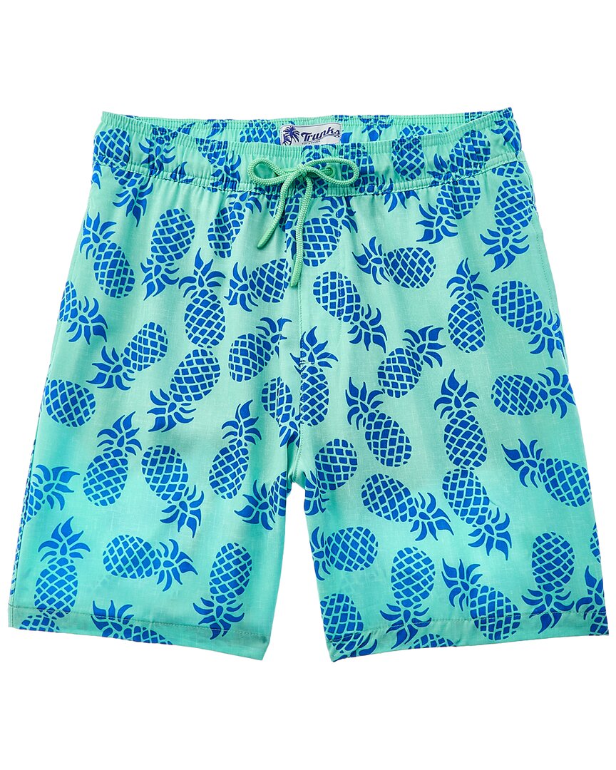 Shop Trunks Surf & Swim Co. Comfort-lined Swim Short In Green