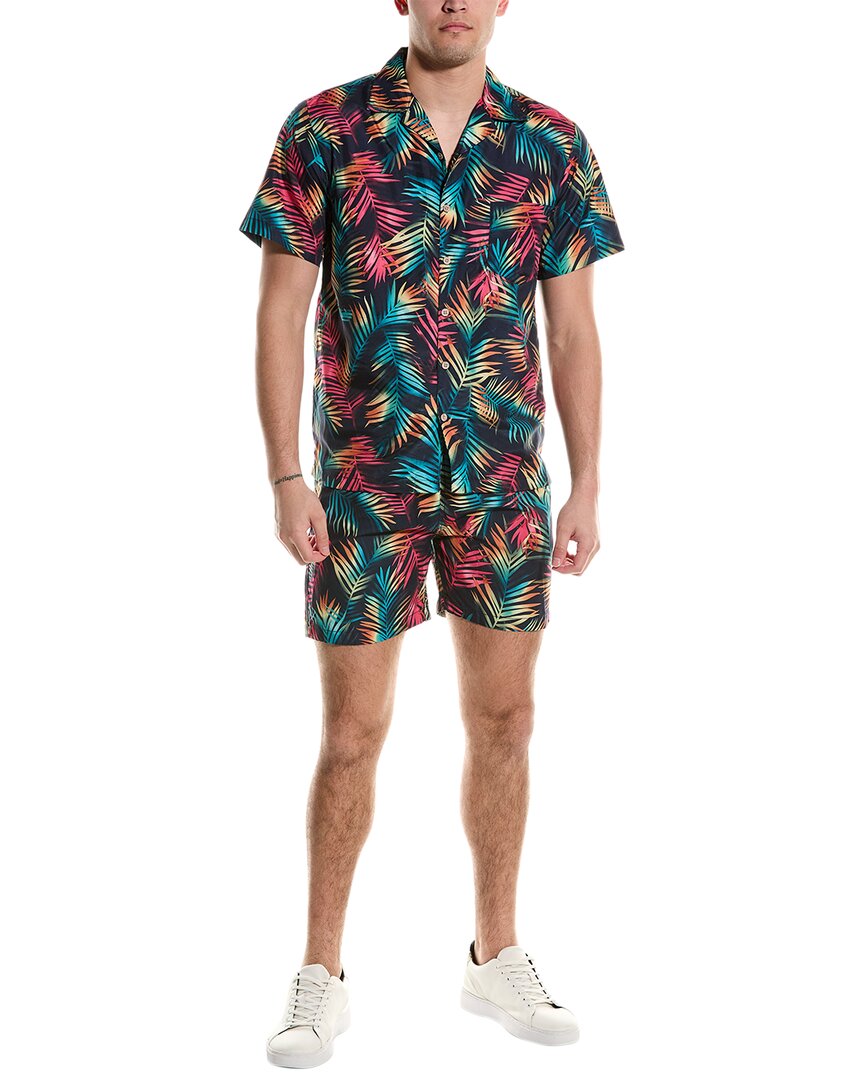 Trunks Surf & Swim Co. Waikiki Shirt & Sano Swim Short Set In Multi