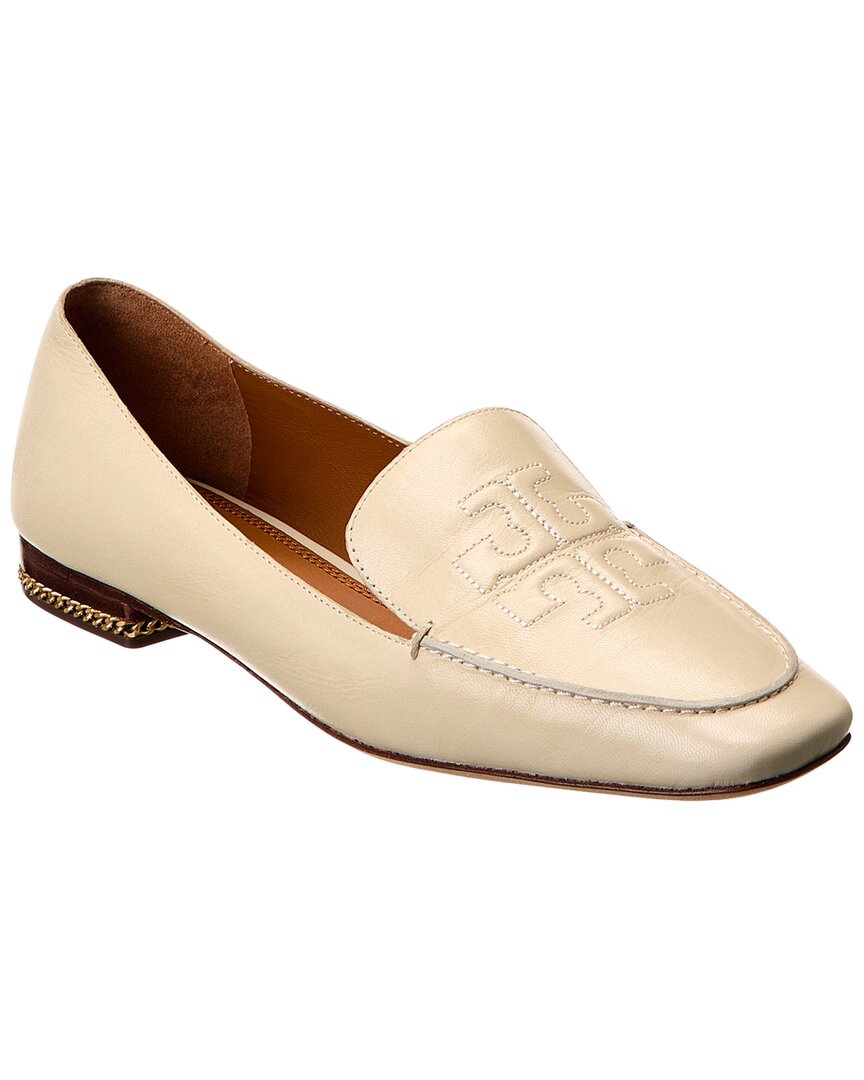 Shop Tory Burch Ruby Leather Loafer In White