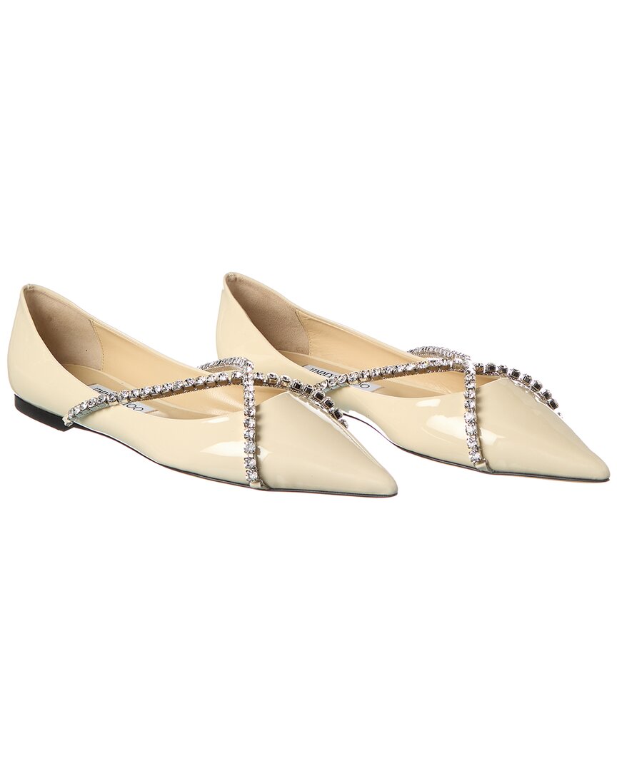 JIMMY CHOO JIMMY CHOO GENEVI PATENT FLAT (AUTHENTIC PRE-OWNED)