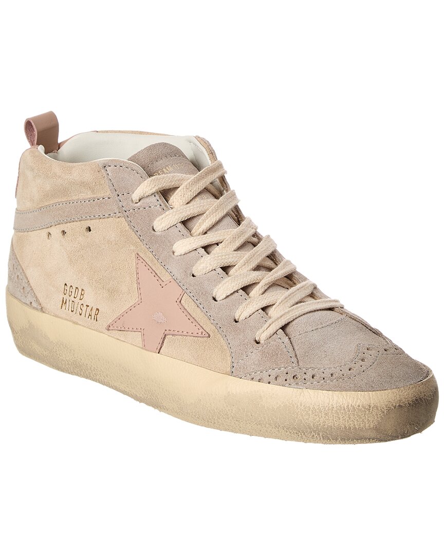 Golden Goose Mid Star Suede Sneaker In Brown