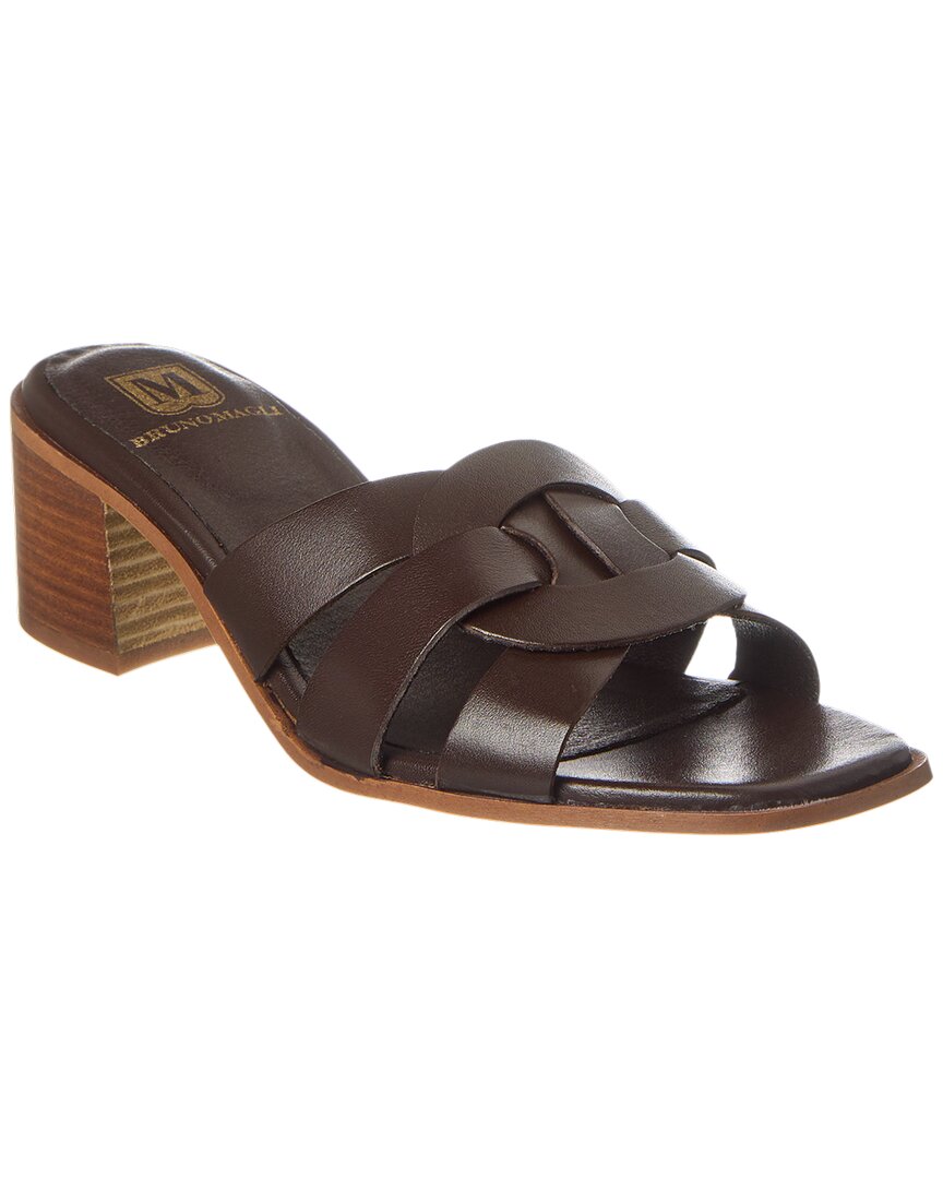 M By Bruno Magli Aria Leather Sandal In Brown