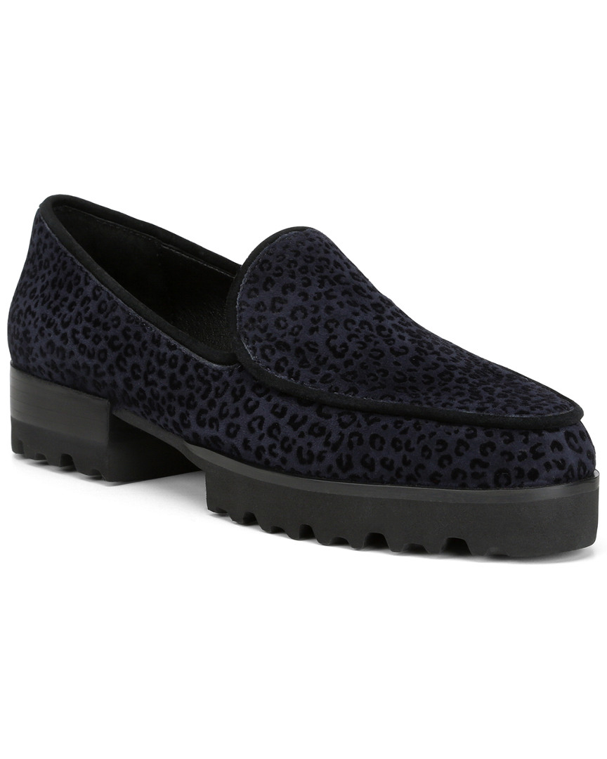 Donald Pliner Elen Suede Loafer In Blue