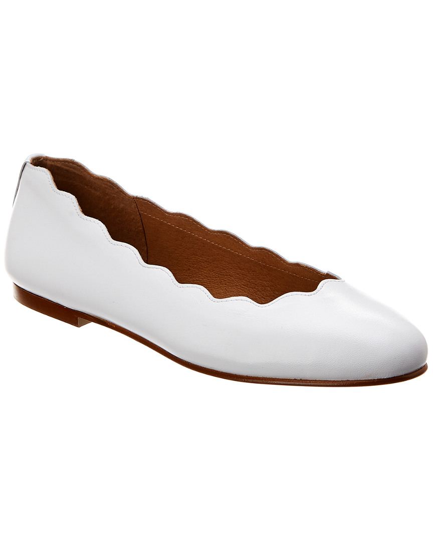 french sole razor leather flat
