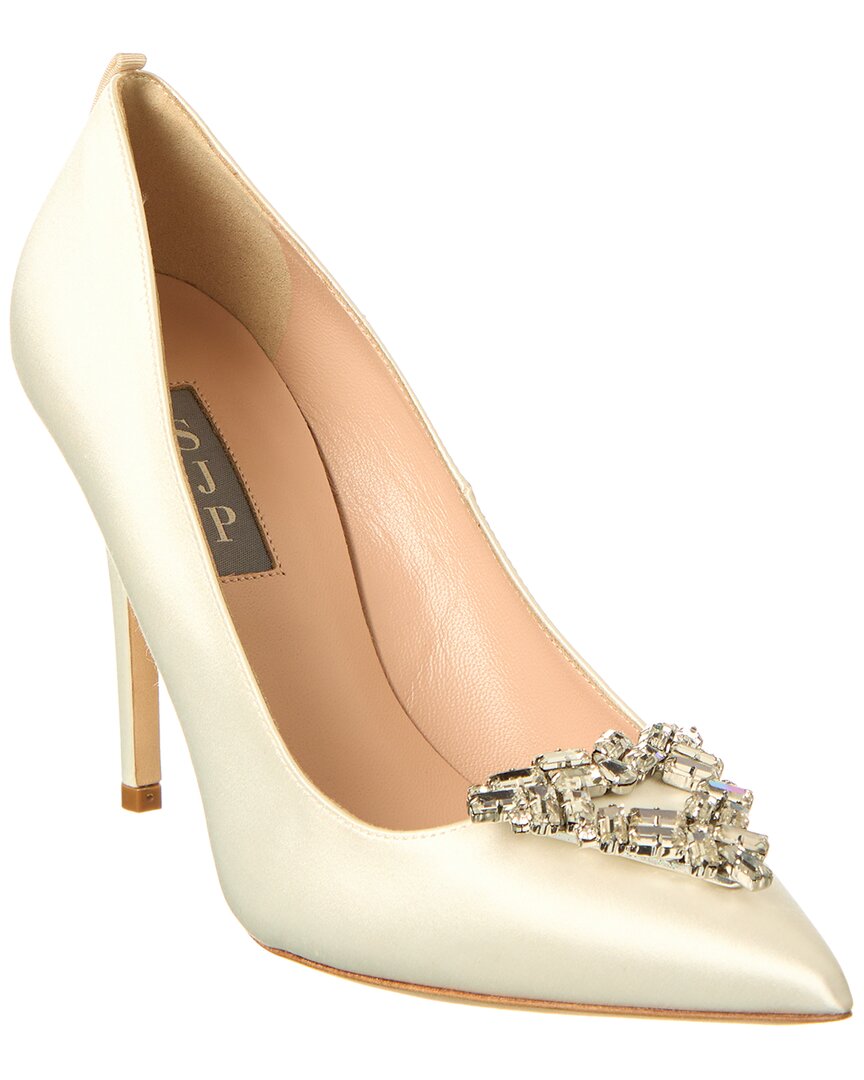 Sjp By Sarah Jessica Parker Ola 100 Satin Pump In White