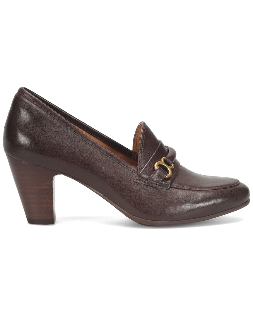 Söfft Leona Leather Dress In Brown