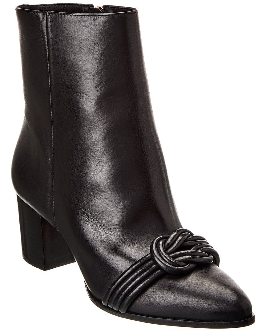 Alexandre Birman Vicky 60 Leather Bootie In Black