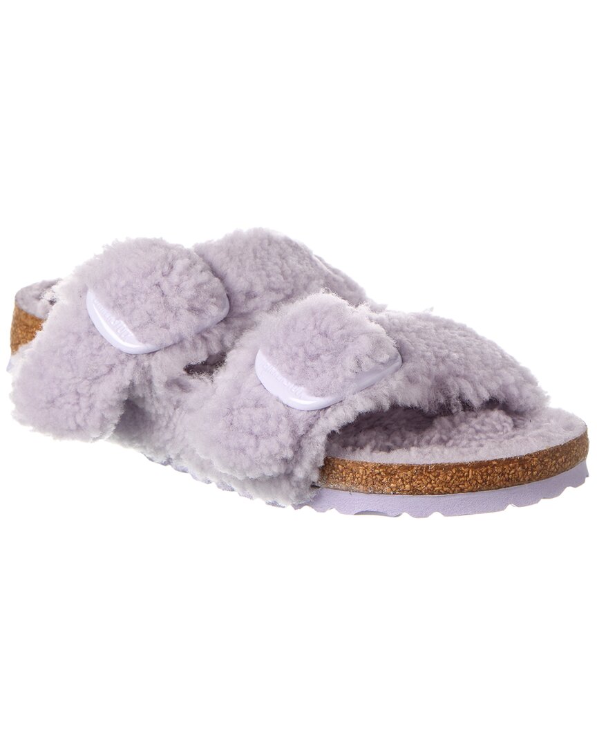 Birkenstock Teddy Split Buckled Slides In Purple