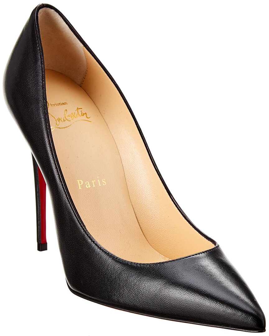 Shop Christian Louboutin Kate 100 Leather Pump In Black