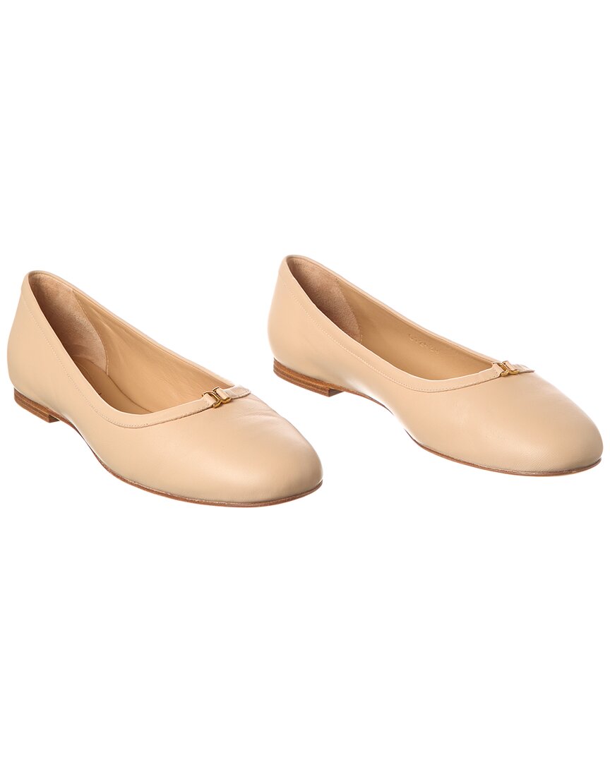 Shop Chloé Lauren Leather Ballerina Flat (authentic Pre-loved)